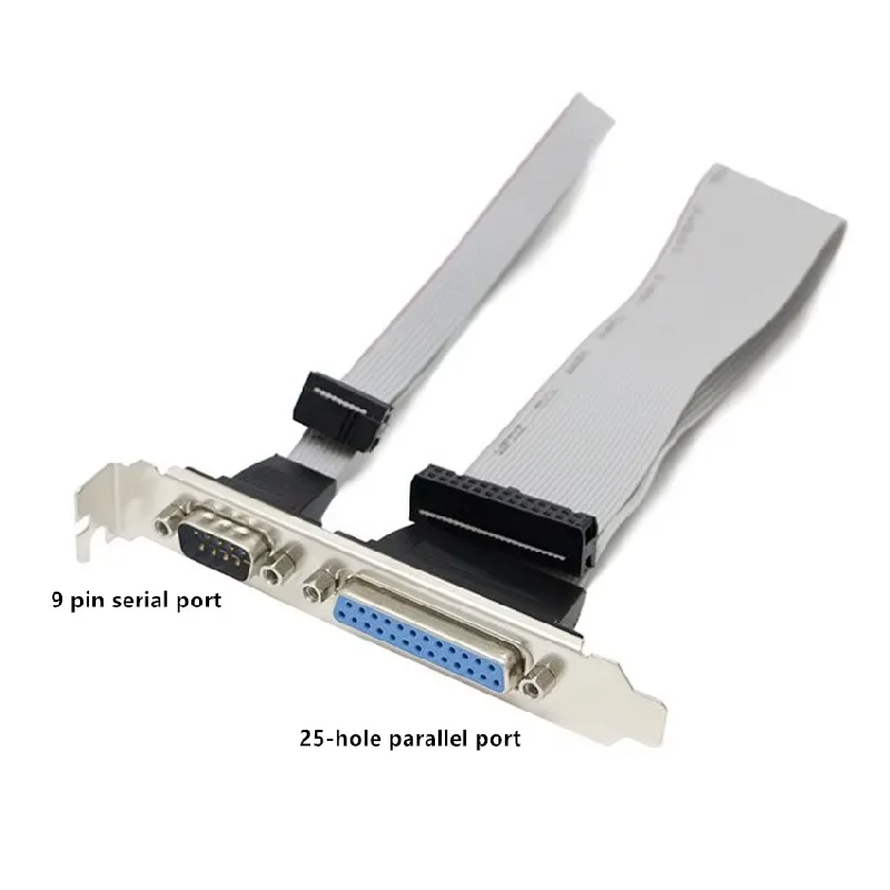 25-Hole Parallel Port 9-Pin Serial Port Expansion Cable/Shield (DB25 DB9) Motherboard Printer Interface 25-Hole PT
