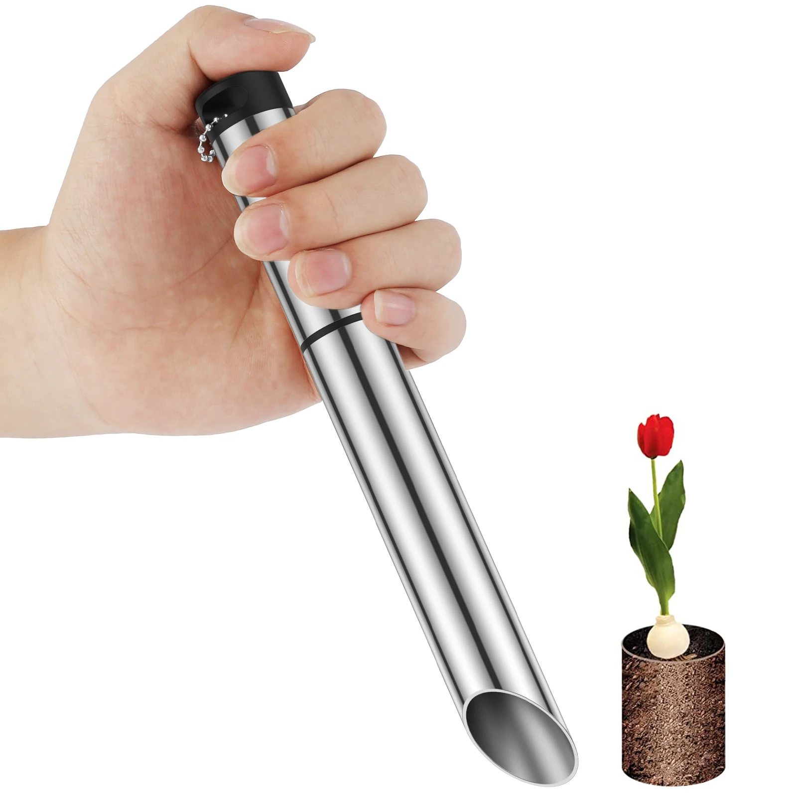 

Seed Planter Tool Metal Seedling Transplanter Tool Manual Hole Digger Handheld Soil Release Tool Flowers Seedling Planting Tools