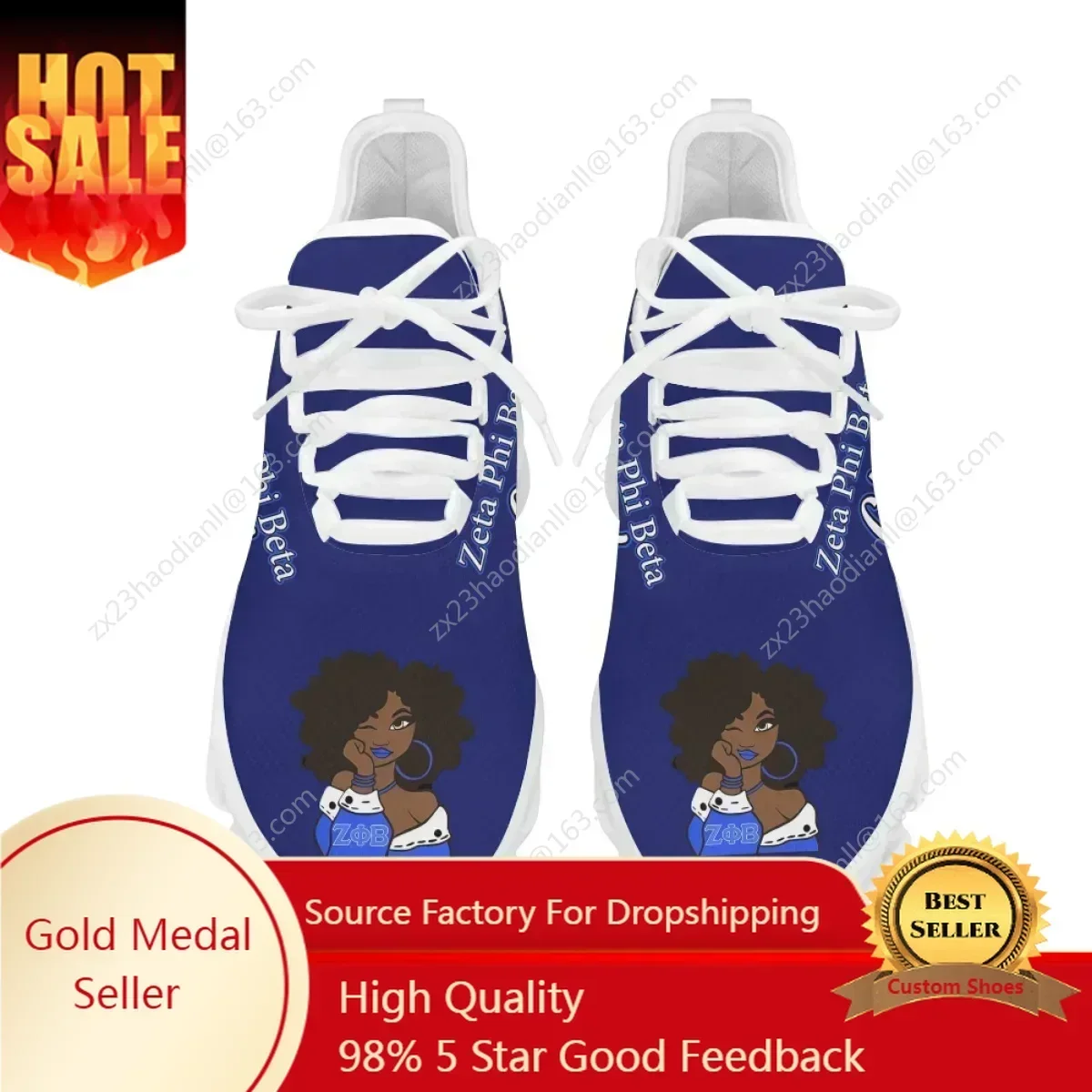 Zeta Phi Beta Fashion Sorority Party Women Outdoor Running Shoes Lace Up Platform Sneakers Comfort Non-slip Flats Shoes Zapatos