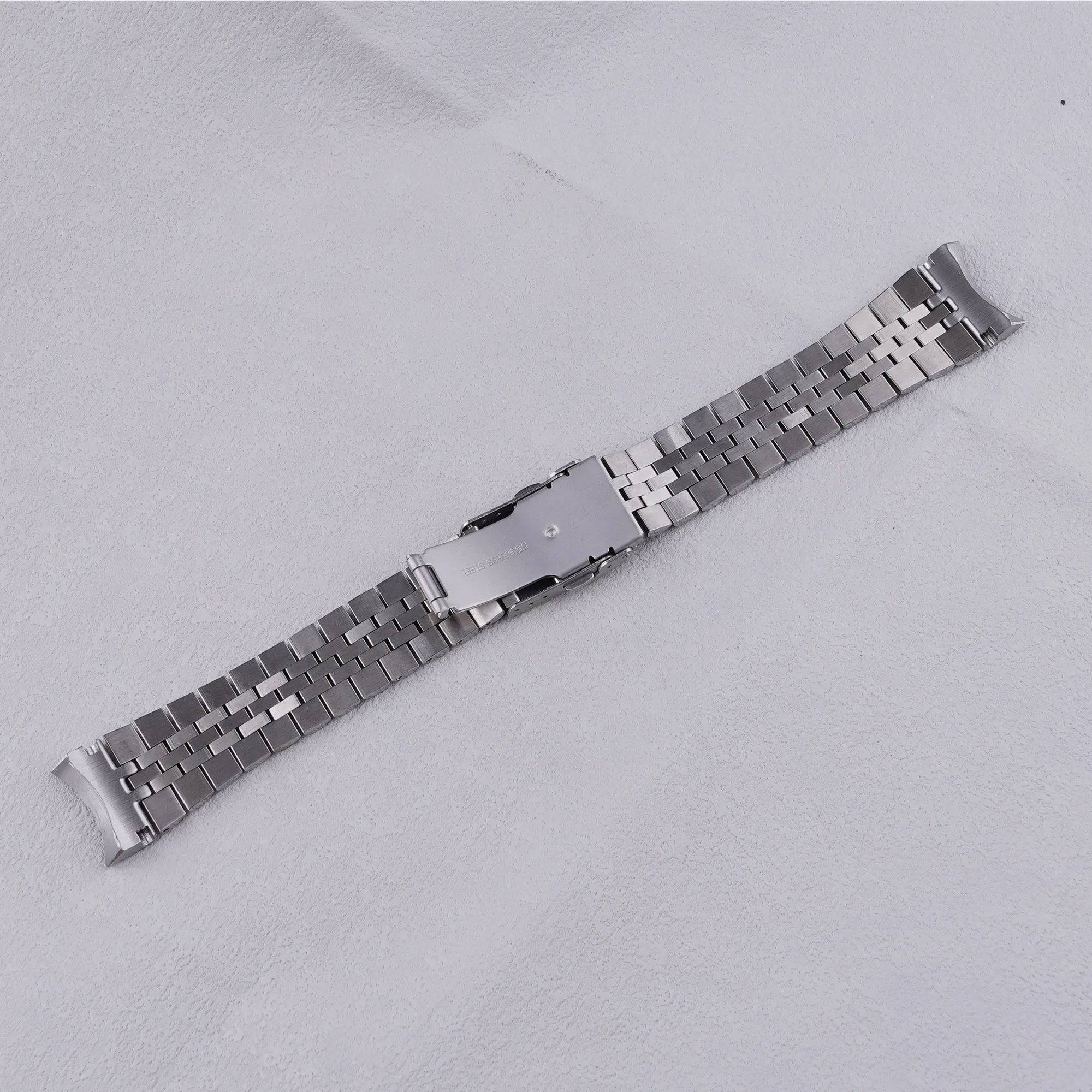 For Seiko Sea Urchin SNZF13 SNZF15 SNZF17 SNZF19 22mm Solid Curved-End Stainless Steel Silver WatchBand Strap Bracelet By Rolamy