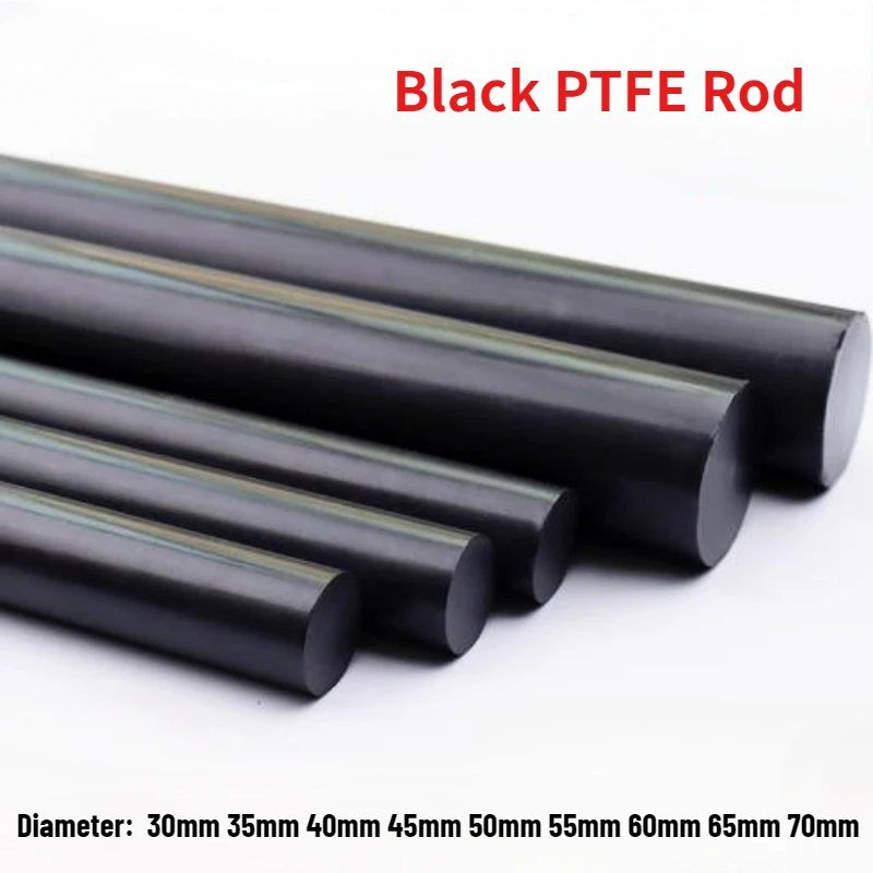 1pcs Dia 30mm~70mm Black Polytetrafluoroethylene Solid Bar Environment-friendly Non-toxic Machining DIY Length 100mm