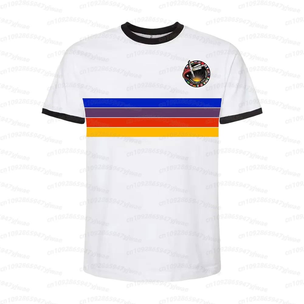 Project Hail Mary Ringer Tee Mission Patch Sci Fi Novel Fan Shirt Retro Space Graphic Tee Unisex Book Lover Cosplay T Shirt view 6