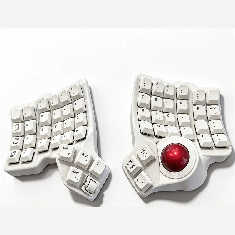 CBS-MK1 Trackball Split Keyboard Customized Hot Swap Bluetooth Wired Dual-mode 3D Printing Support RGB ZMK Ergonomics Keyboard