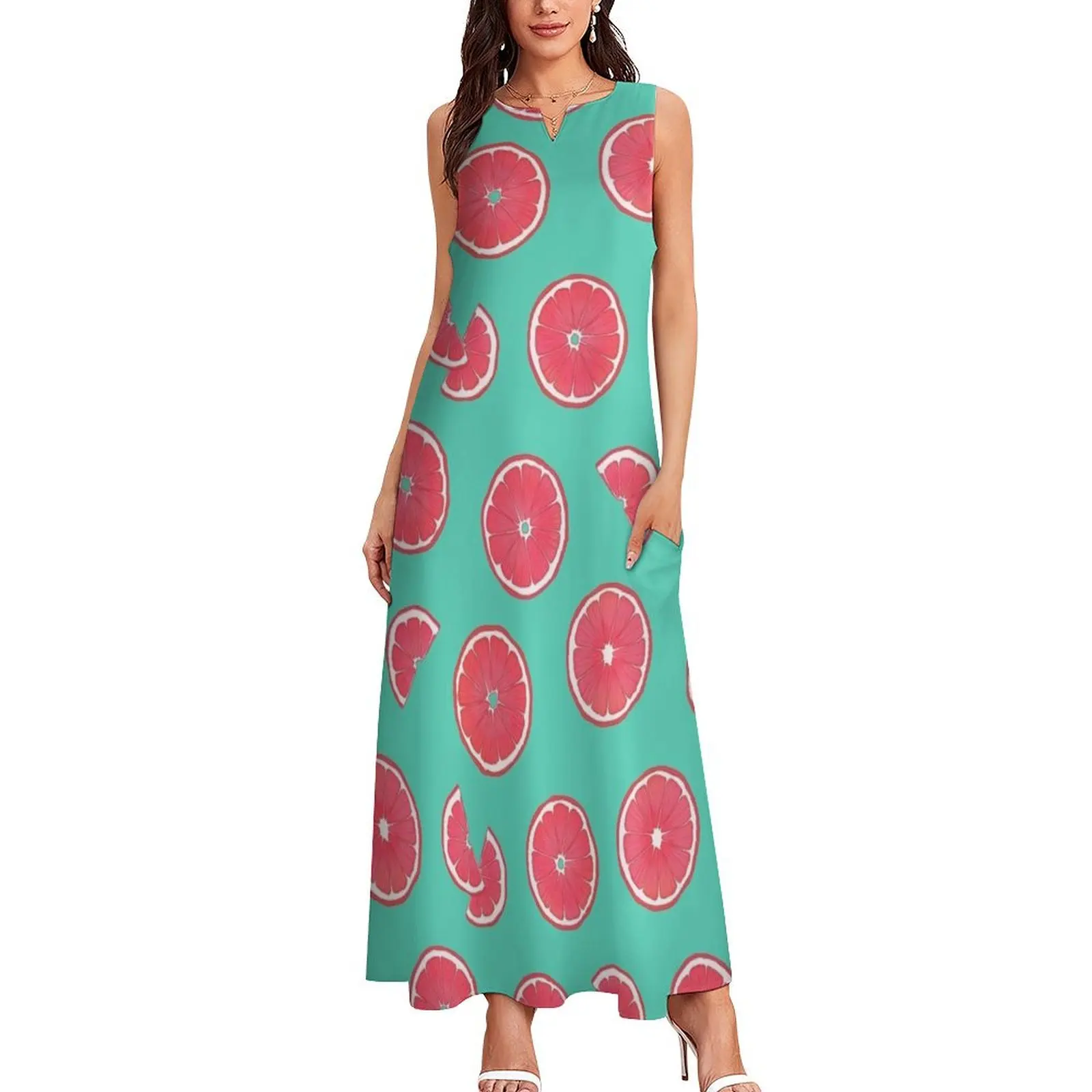 Pink Grapefruit Splash Long Dress clothes for woman prom dress 2025 Long dresses