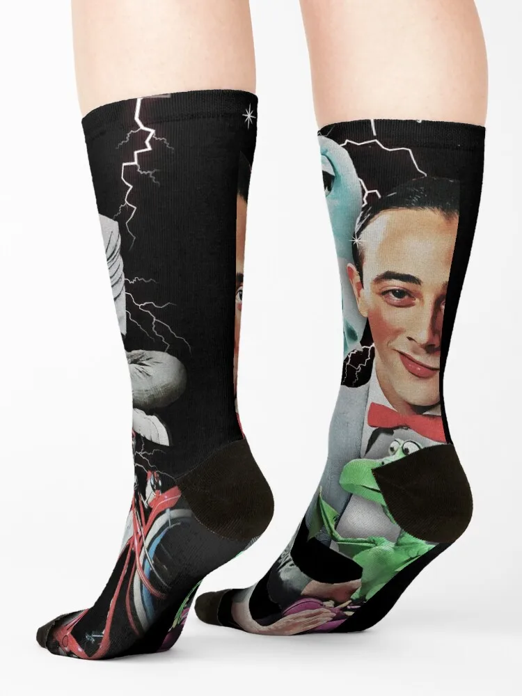 Peewee Herman Collage Socks men cotton high quality kawaii christmas gifts Toe sports Socks Men Women's