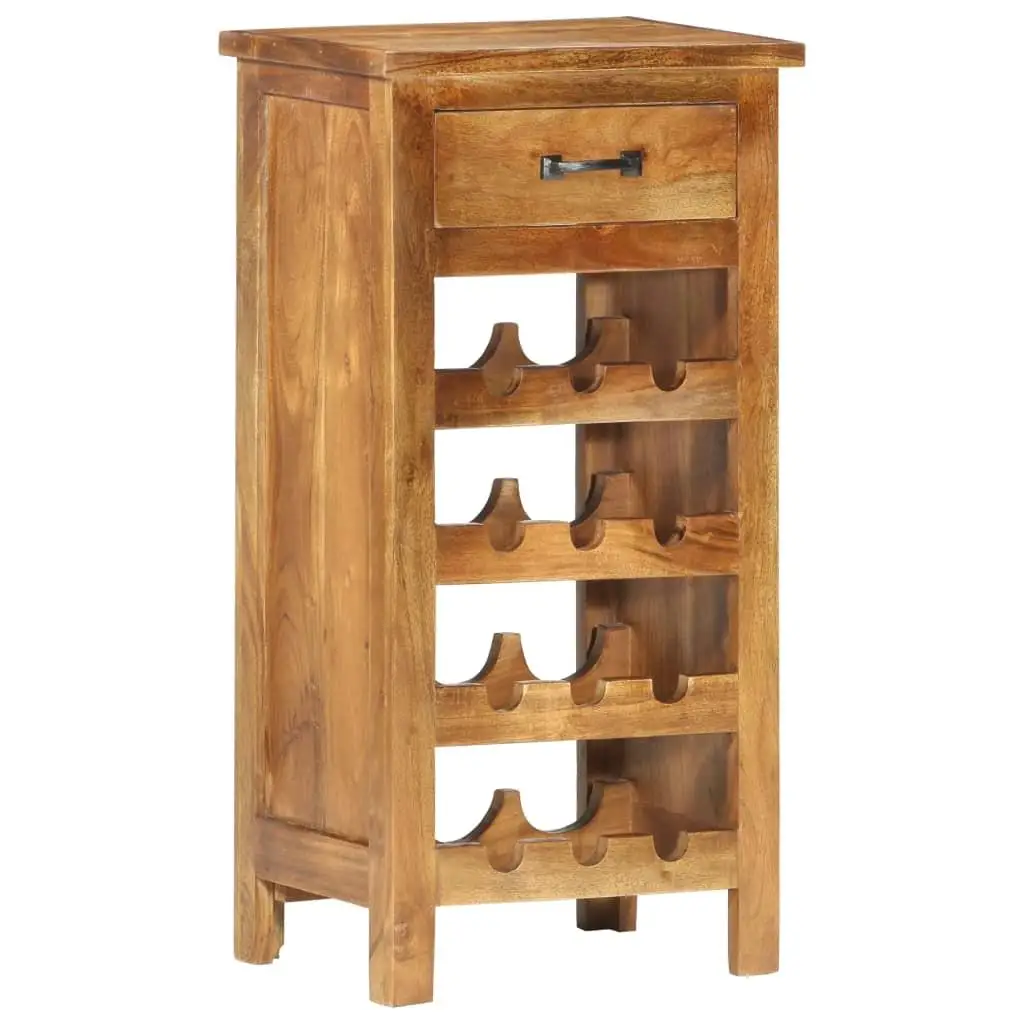 Solid Acacia Wood Wine Cabinet 15.7x11.8x31.5 - Stylish & Durable Storage Solution