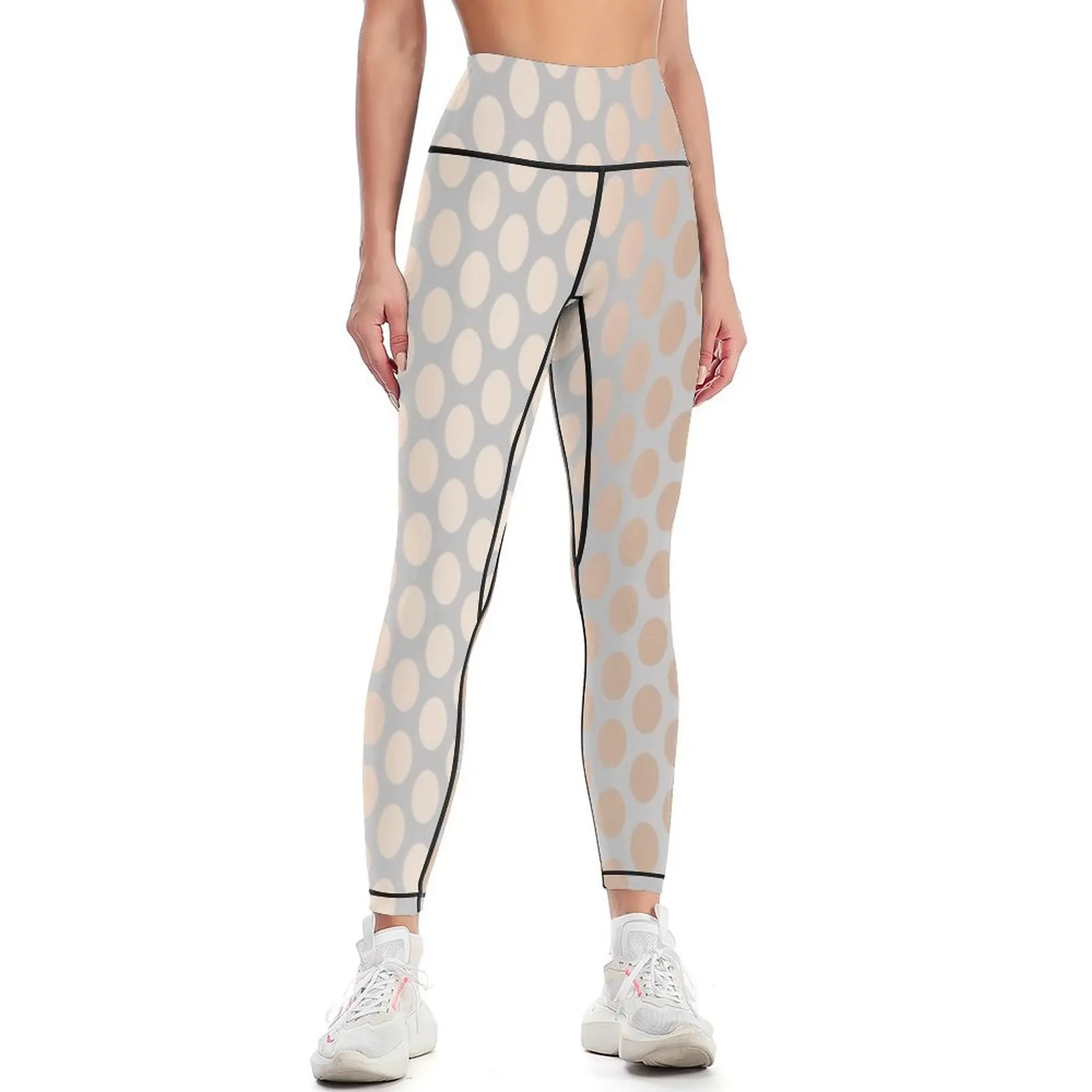 Elegant rose gold polka dots pattern Leggings exercise clothing for trousers Womens Leggings