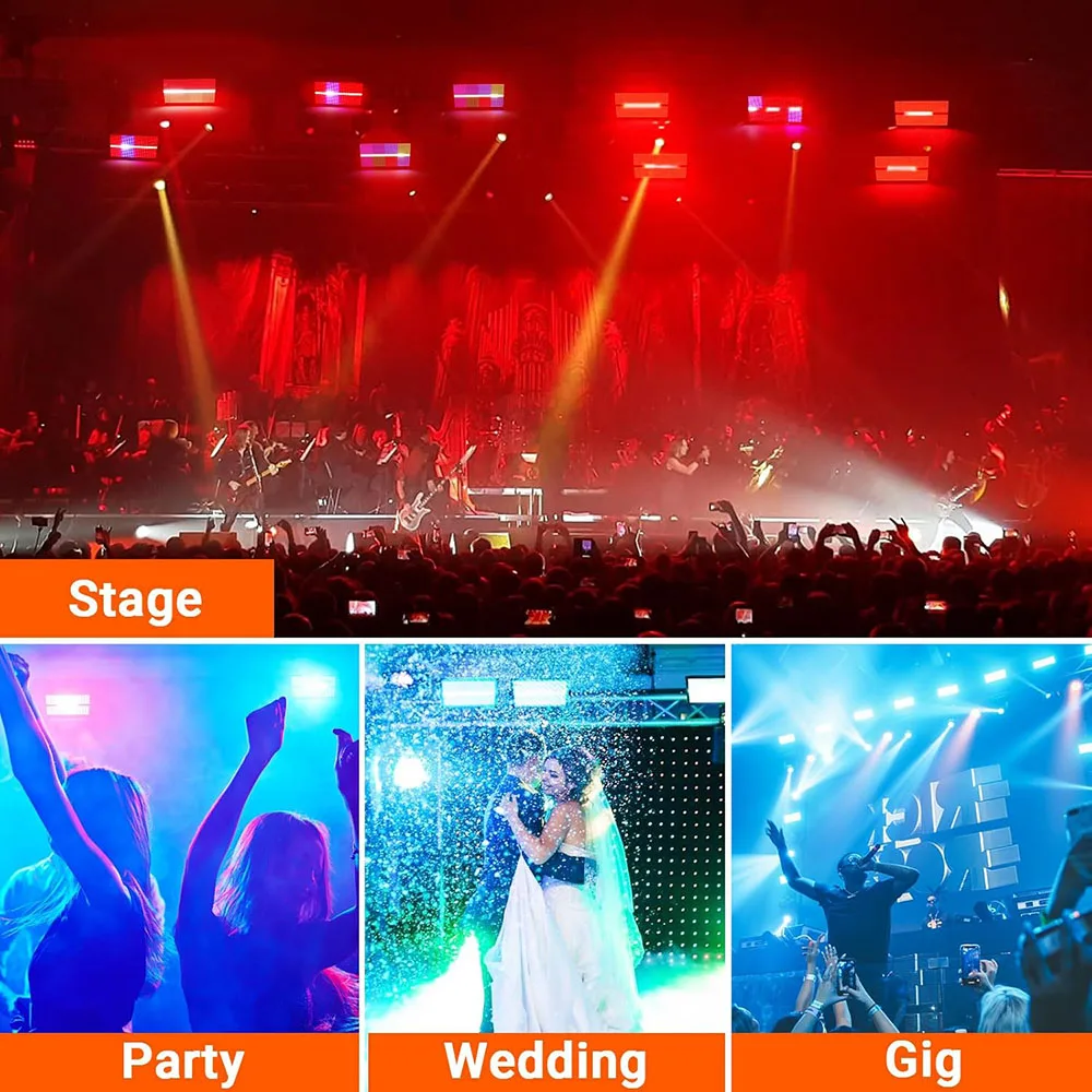960LED RGBW ستروب أضواء 4 قطعة DJ ديسكو أضواء 8 + 8 قطاعات الجمهور الزفاف أضواء للمسرح نادي حفلة عطلة أضواء المحيطة