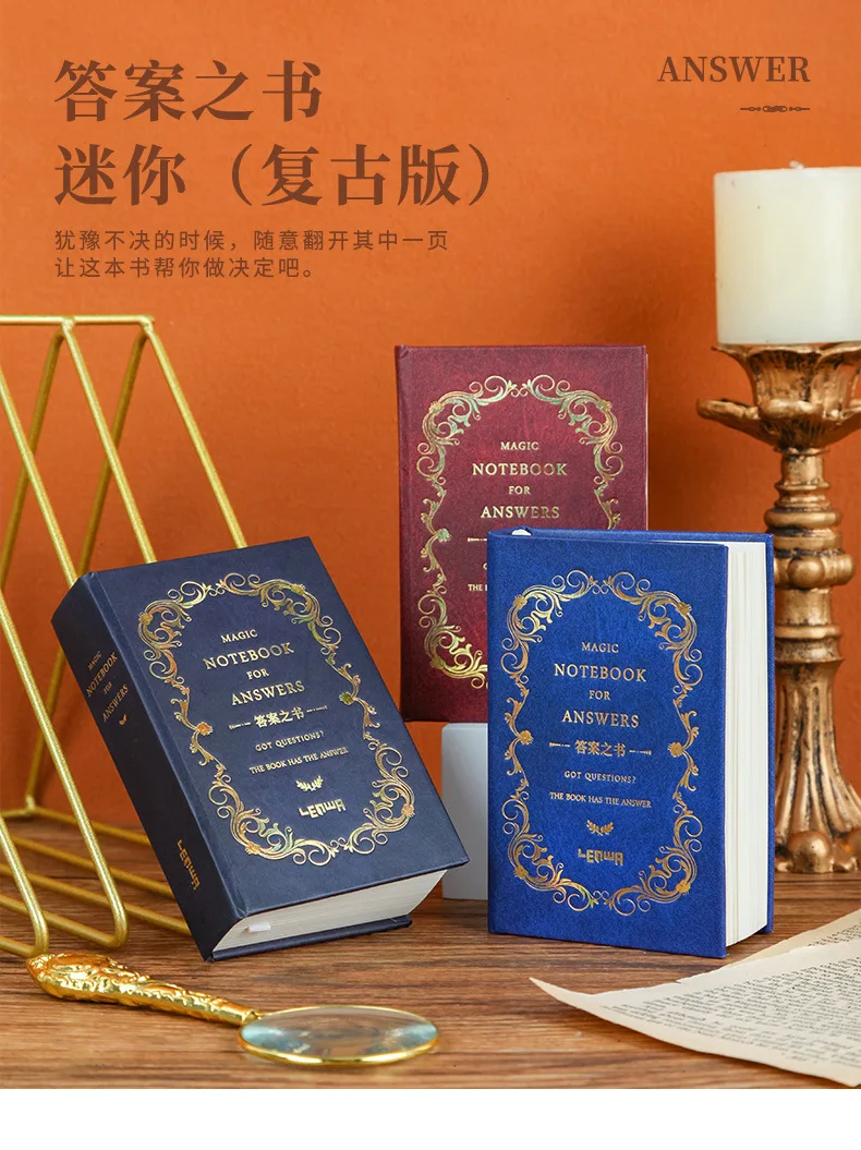 Das Buch der Antworten, Das Buch der Mini-Lebensantwort, Verkleiden, Dekompression, Spaß, tragbares Hauptbuch – Detail 1