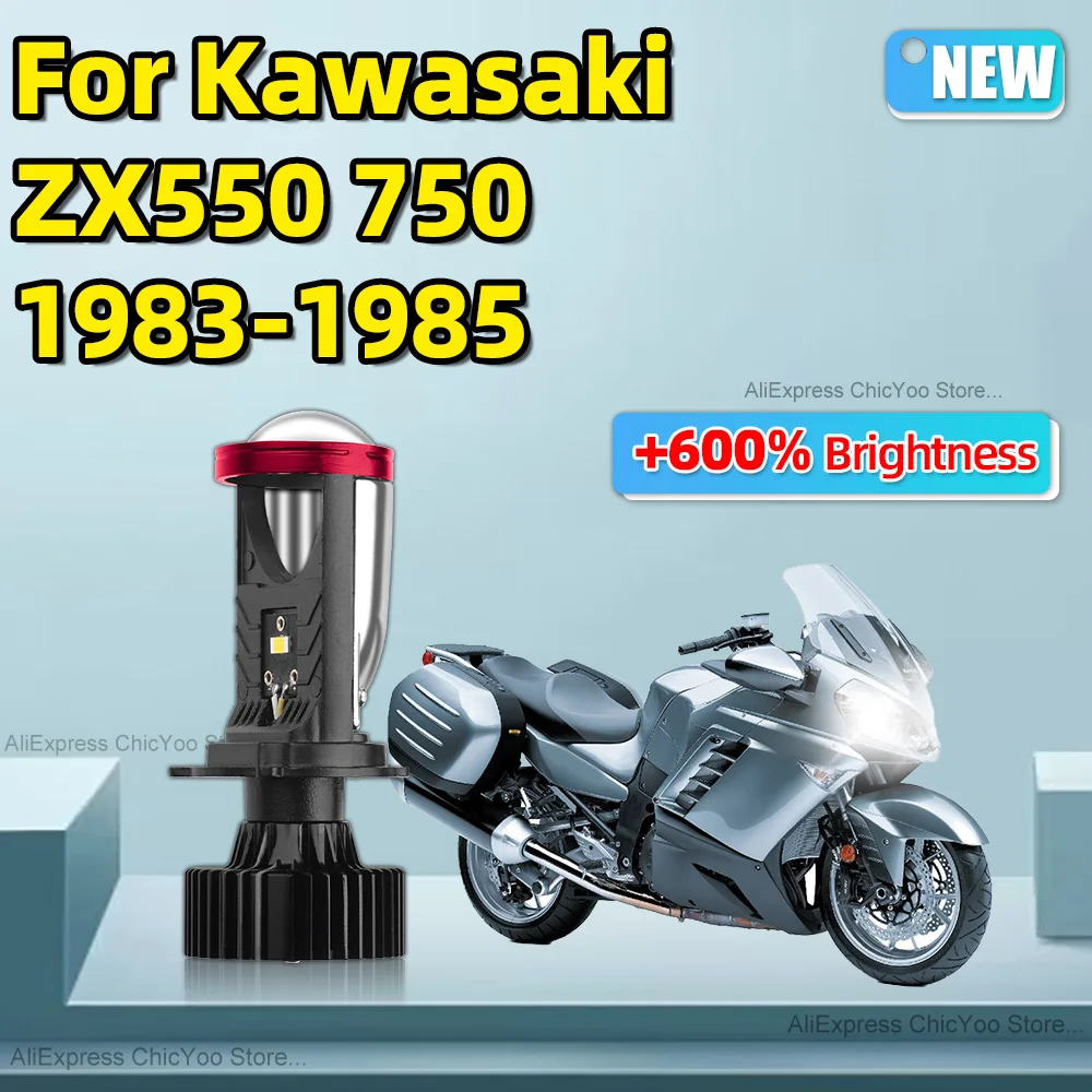 For Kawasaki ZX550 750 1983 1984 1985 1PCS Projector Lens Motorcycle H4 Headlight Motorbike Lamp Super Bright Cut-off Line