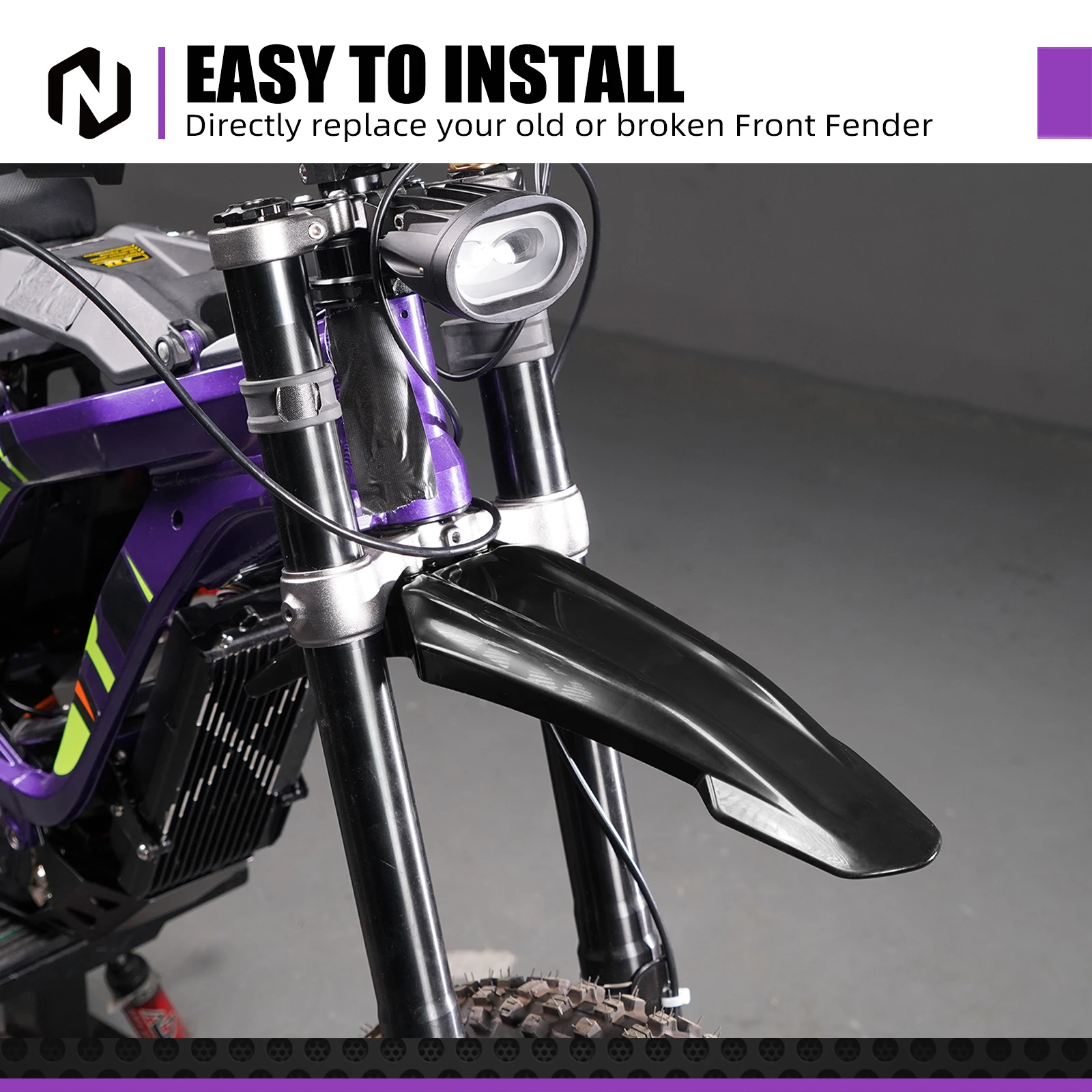 

NICECNC For Surron Light Bee X Motocross Front Fender Mudguard Protector Plastic For Sur-Ron Light Bee S Electric Dirt Bike