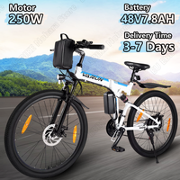 VARUN M26-3 Foldable Electric Bicycle 250W Motor 48V7.8AH Lithium Battery Adult City Electric Bike 26-inch Tire Mountain E-bike