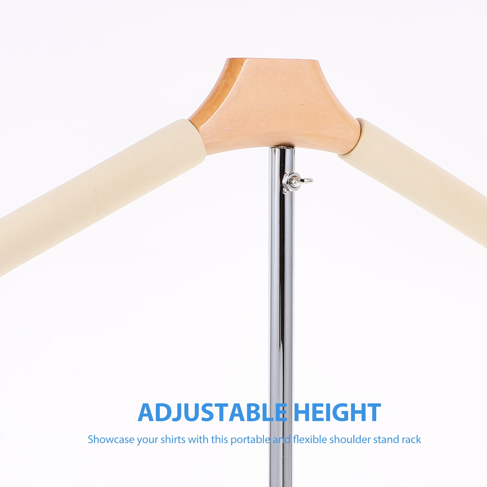 

Clothes Hanging Rack T-shaped Dress Display Stand Metal Clothing Flexible Shoulder Hanger Shirt Holder