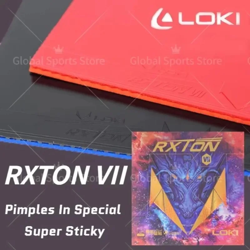 Original LOKI RXTON 7 Table Tennis Rubber Supper Sticky Ping Pong Rubber Sheet with High Density Kunlun Sponge RXTON VII Rubber