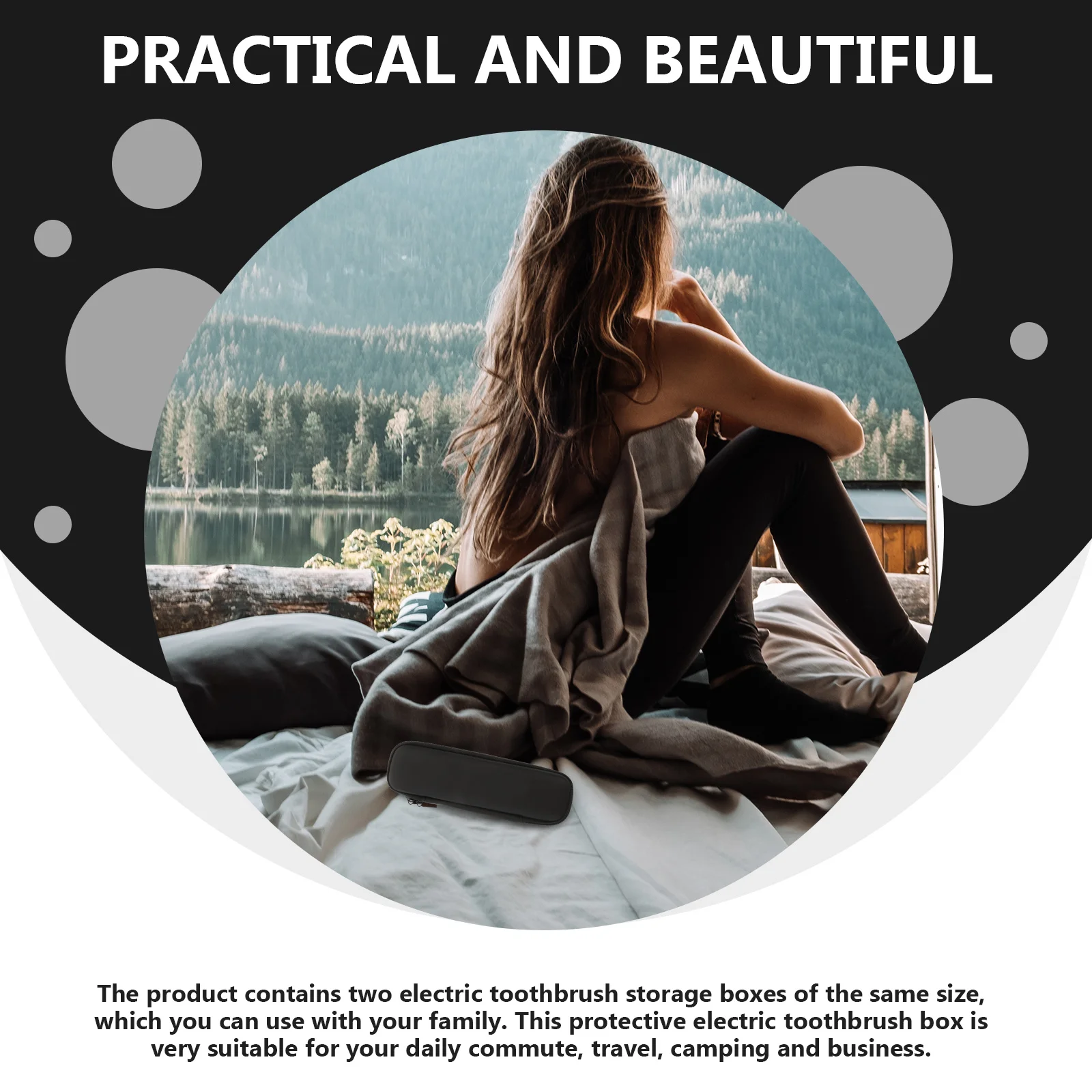 2 قطعة فرشاة الأسنان الكهربائية حقيبة سفر الثقيلة إيفا بولي PU البناء مقاوم للماء مقاومة للصدمات تخزين محمول للكهرباء