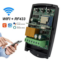 433MHz Tuya WIFI Garage Door Smart Switch Garage Door Remote Control Receiver Multi Brand Opener Controller AC DC 7-32V 85-250V
