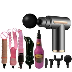 Sex Massager Muscle Massage Gun Fascial Gun High Frequency Vibration Variable Speed Female Vaginal Vibrator Dildo Sex Toys