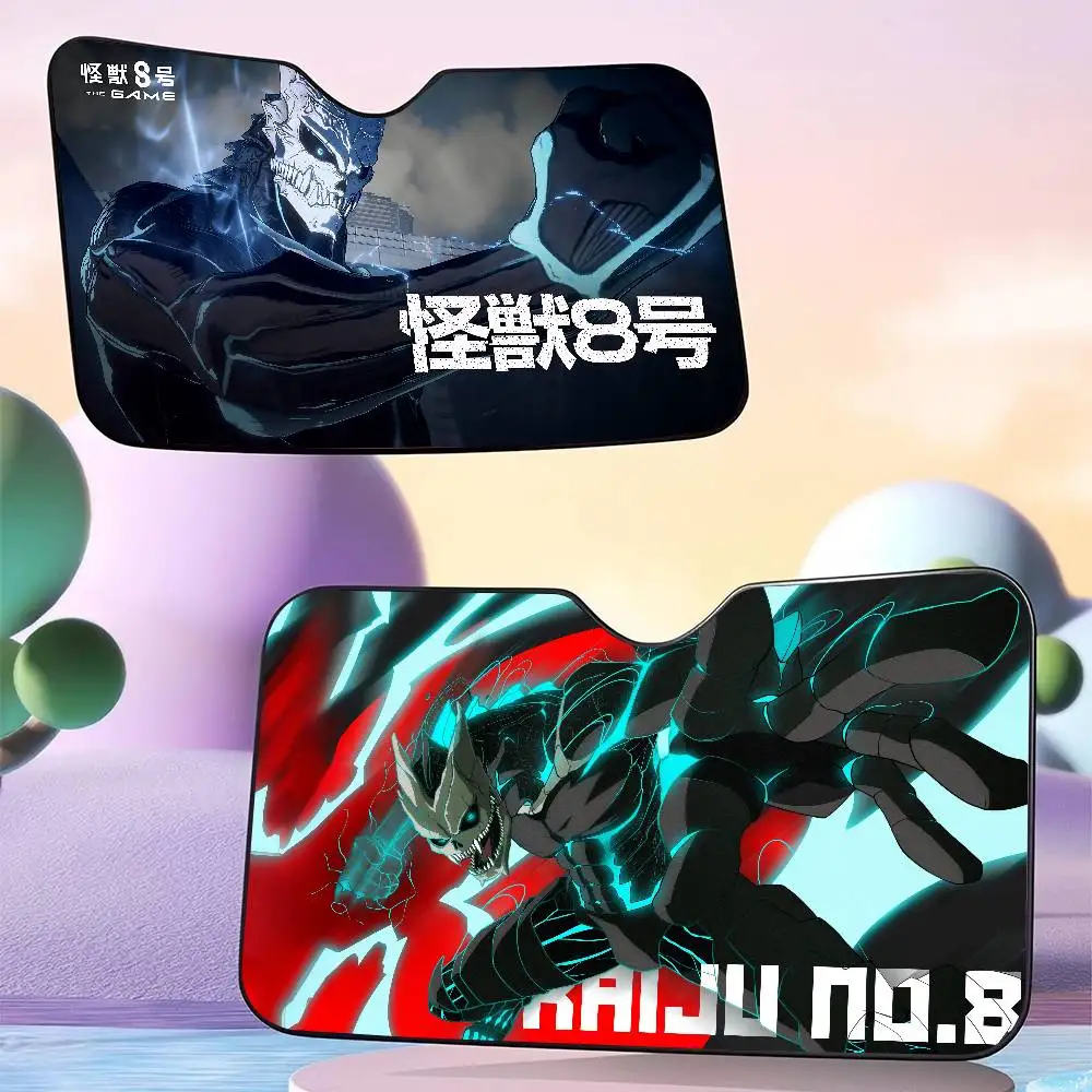 Animation K-Kaiju No.8 Car Solar Protection Heated Windshield Sunshade Car Window Windscreen Cover Sun Shade Auto Sun Visor