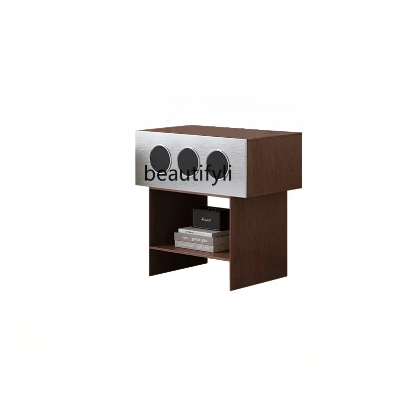 Medieval bedside table, light luxury high-end bedroom bedside replacement creative small apartment sofa side few