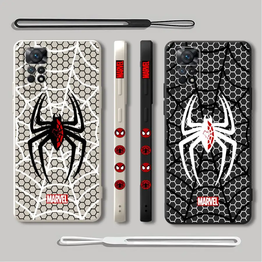 Marvel Sipiderman Logo Phone Case for Redmi 9 8 10 9A 9i 10C 12 K40 Pro K60 Ultra A1 A2 9T 9C TPU Soft Cover