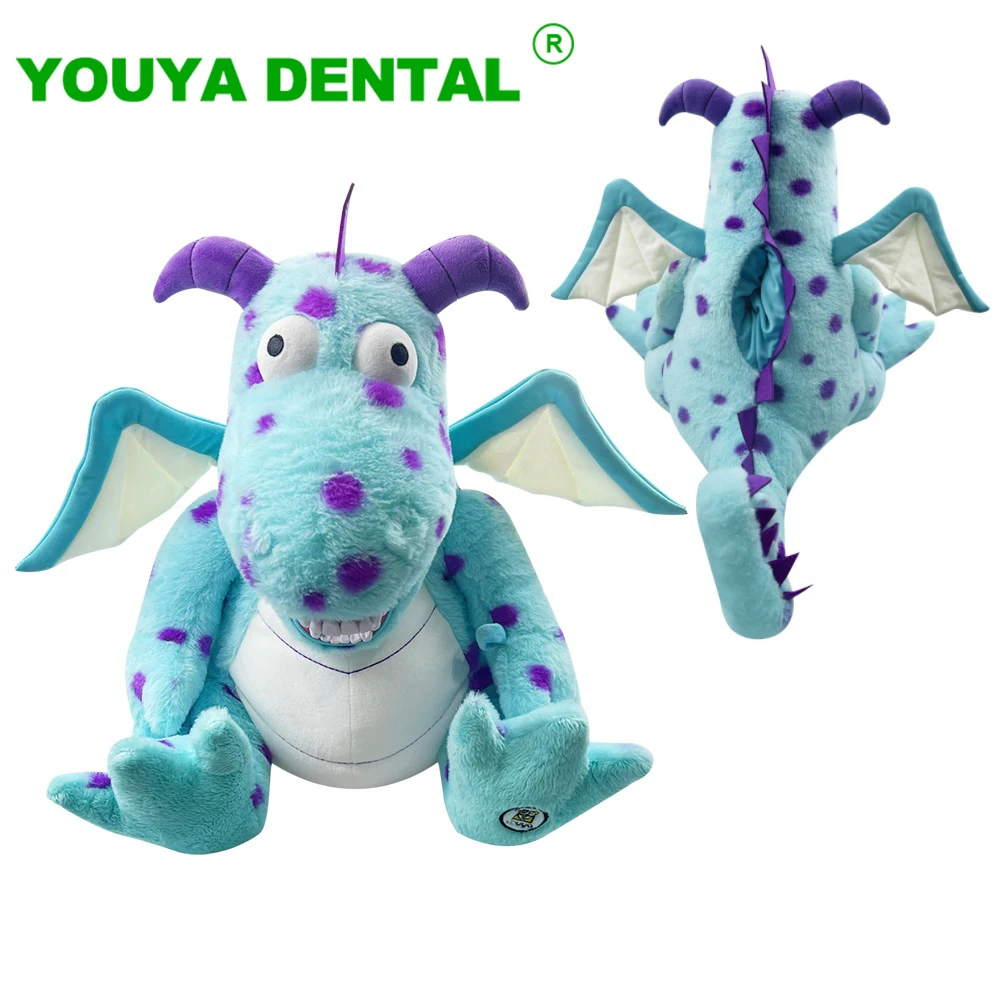 Dental Plush Dolls Cute Dinosaur Stuffed Toys With Teeth Model Kids Childs Brushing Teeth Education Teaching Study Model Decor