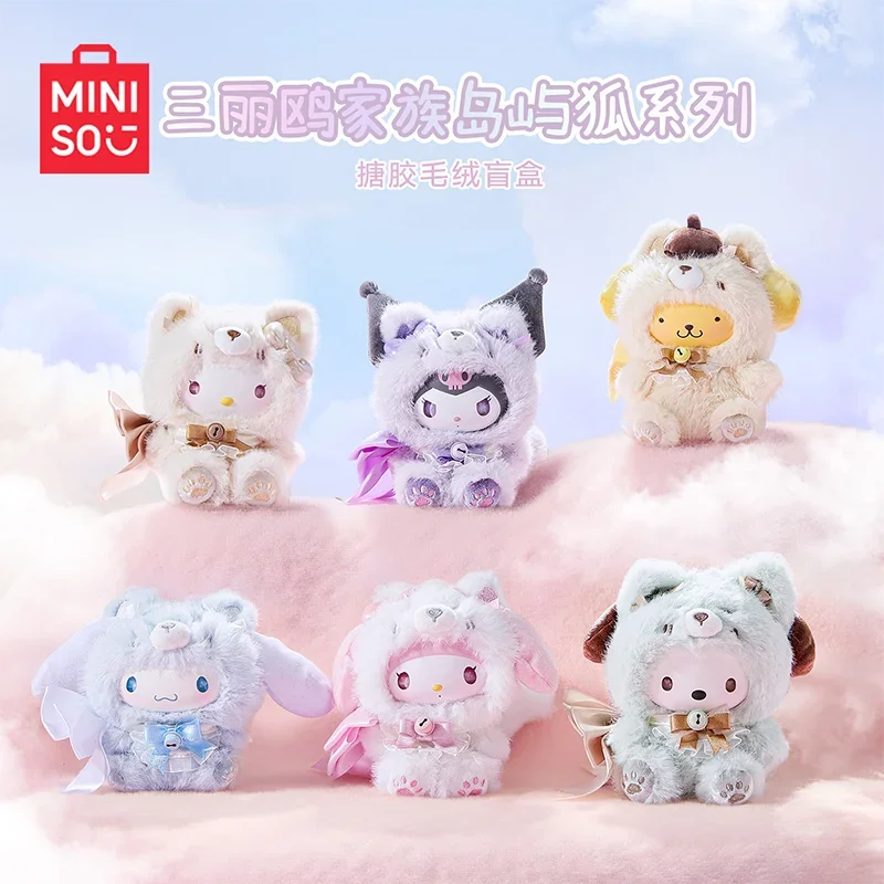 

MINISO SANRIO CHARACTERS Fox Island Series Blind Box Toys Kawaii Anime Action Figure Surprise Mystery Box Dolls Girls Gift