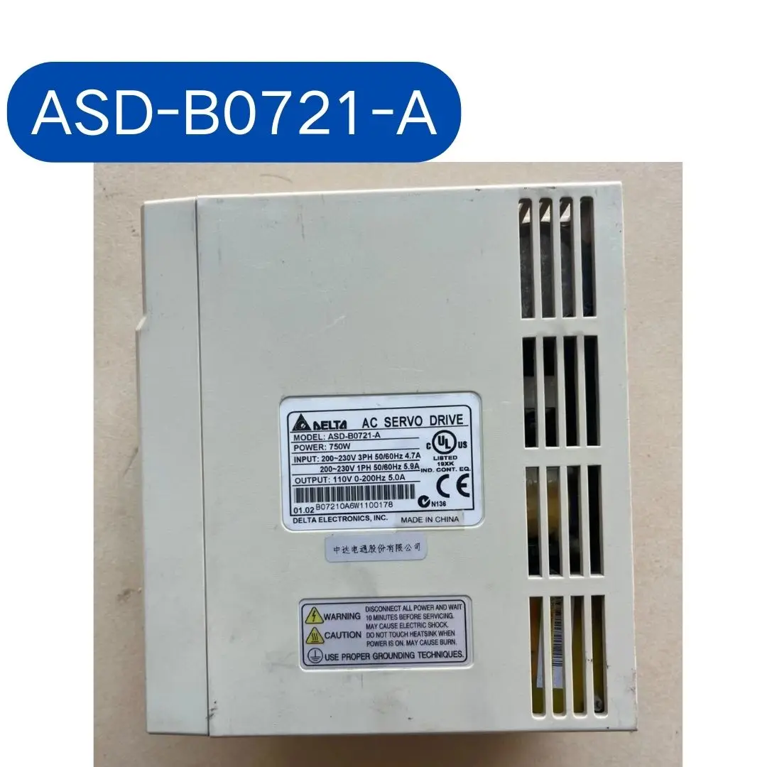 ASD-B0721-A servo driver 750W second-hand Test OK