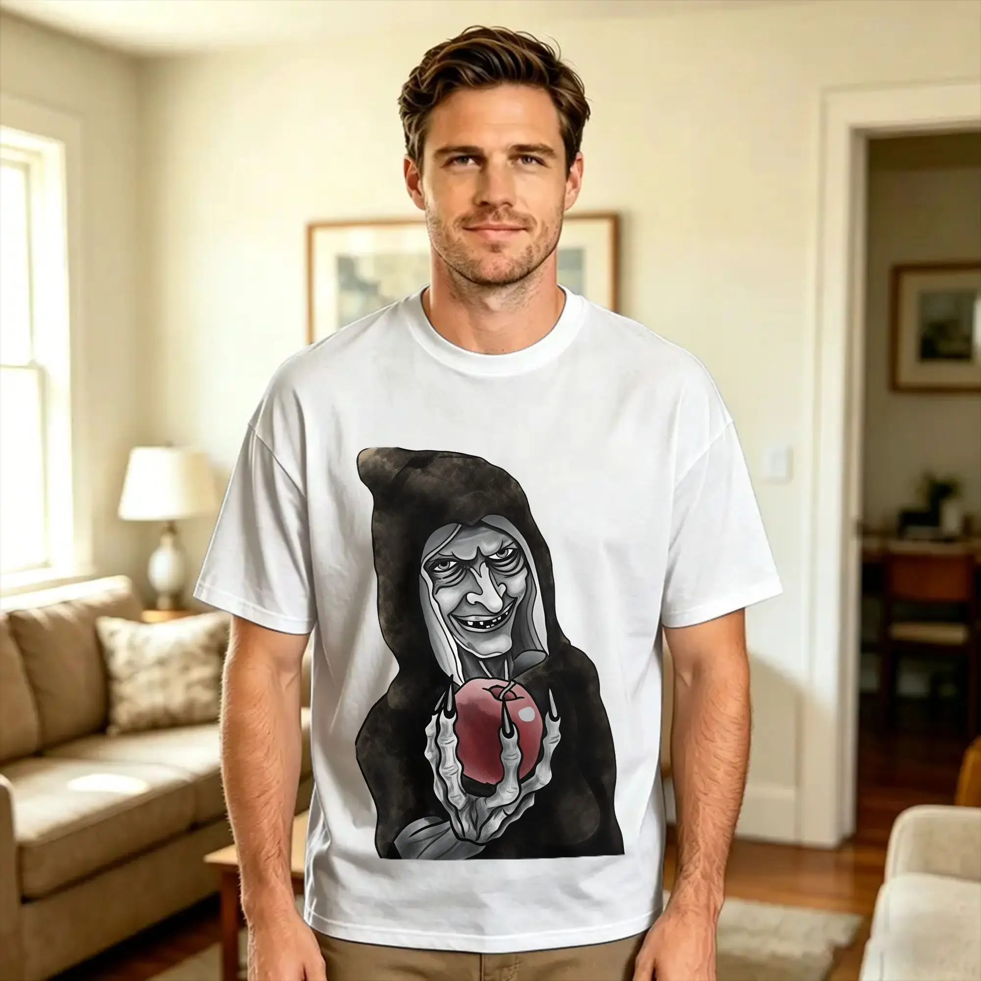The Apple Bearer T-Shirts for Men  Funny Pure Cotton Tees Crewneck Short Sleeve T Shirts Original Tops