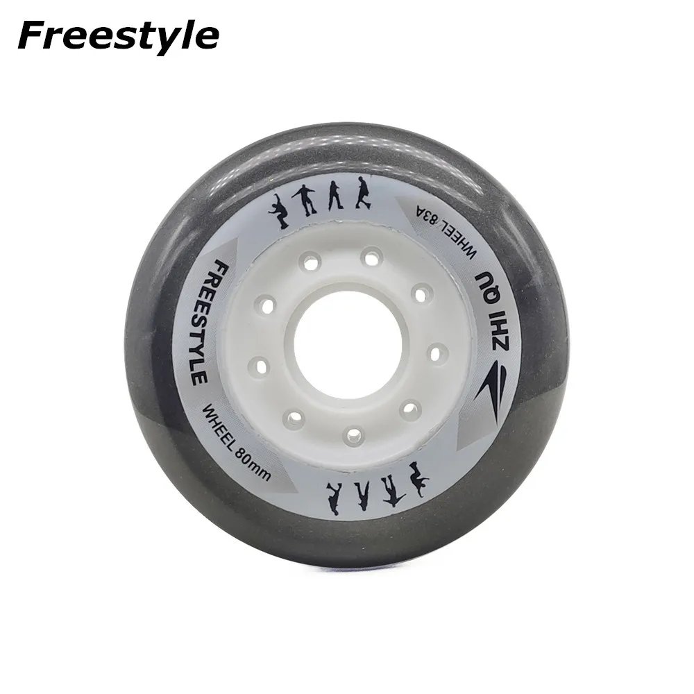 

83A Professional FREESTYLE Inline Slalom FSK Skating Wheel for Champion Inline Skates Ruedas Star Sky 76mm 80mm Roller Tires 8pc