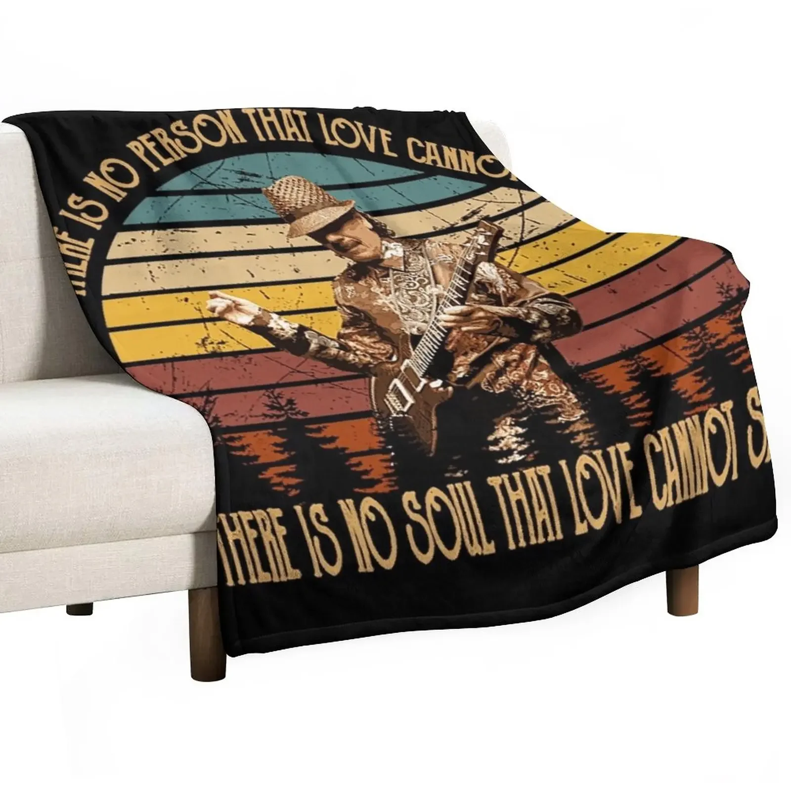 

Vintage Carlos Tees Santana Love Guitar Music Gifts For Fans And Lovers Throw Blanket Sofas Beautifuls Blankets