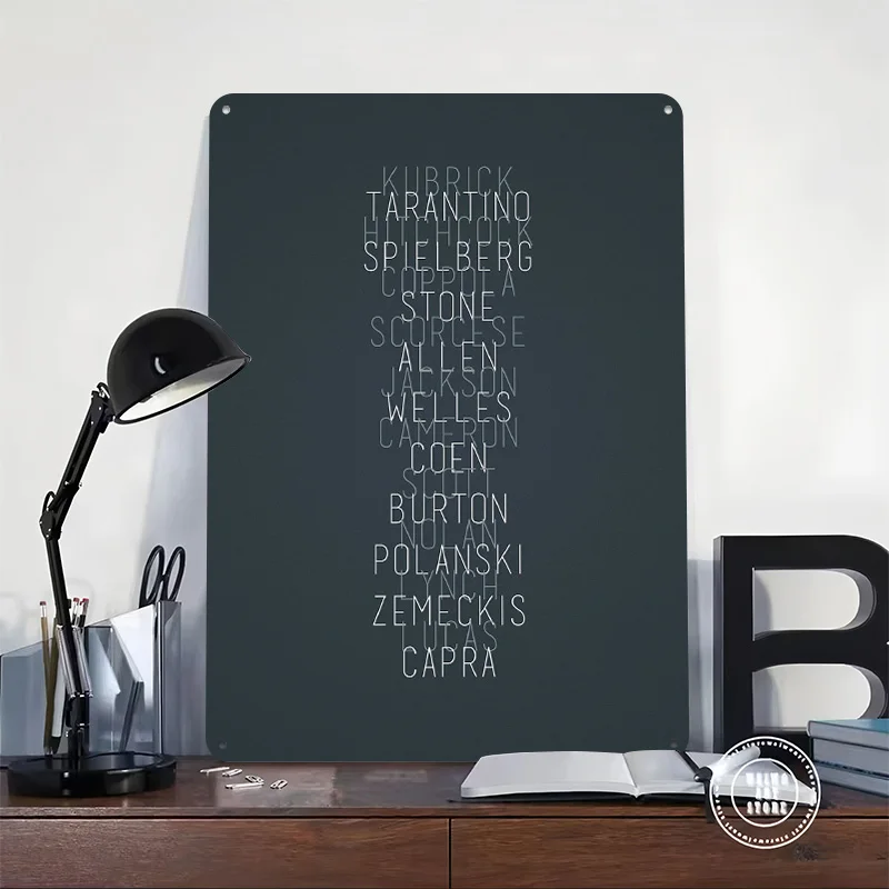 A List of 20 Directors Who Have Heavliy Influenced Personalized 3D Textured Metal Poster Wall Art Tinplate Sign for Decor Room