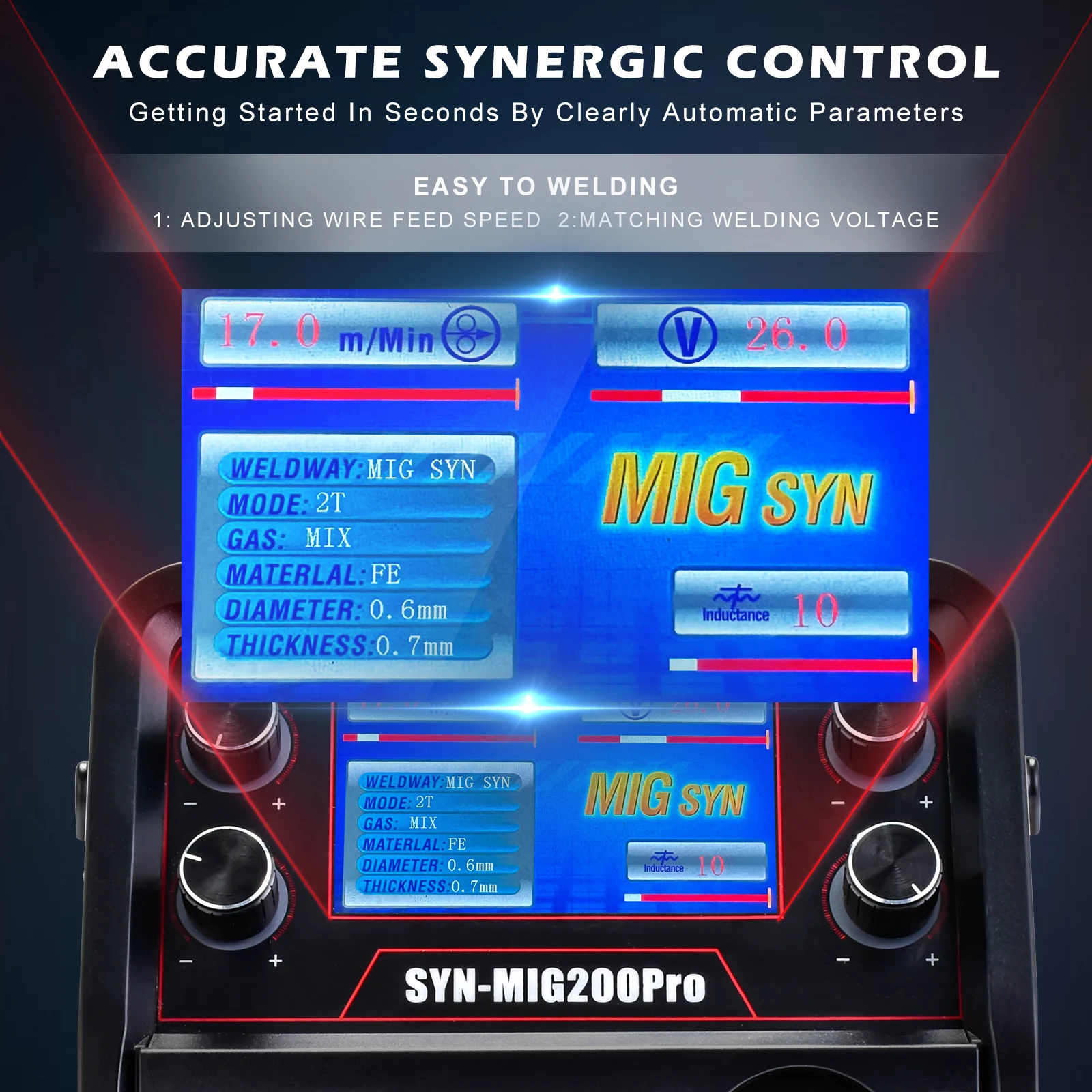 Imagem -02 - Hitbox-alumínio Soldador Mig Mag com Máquina de Solda a Gás Tig Mma Inversor Semiautomático Igbt 2t 4t Syn Mig200pro em 1