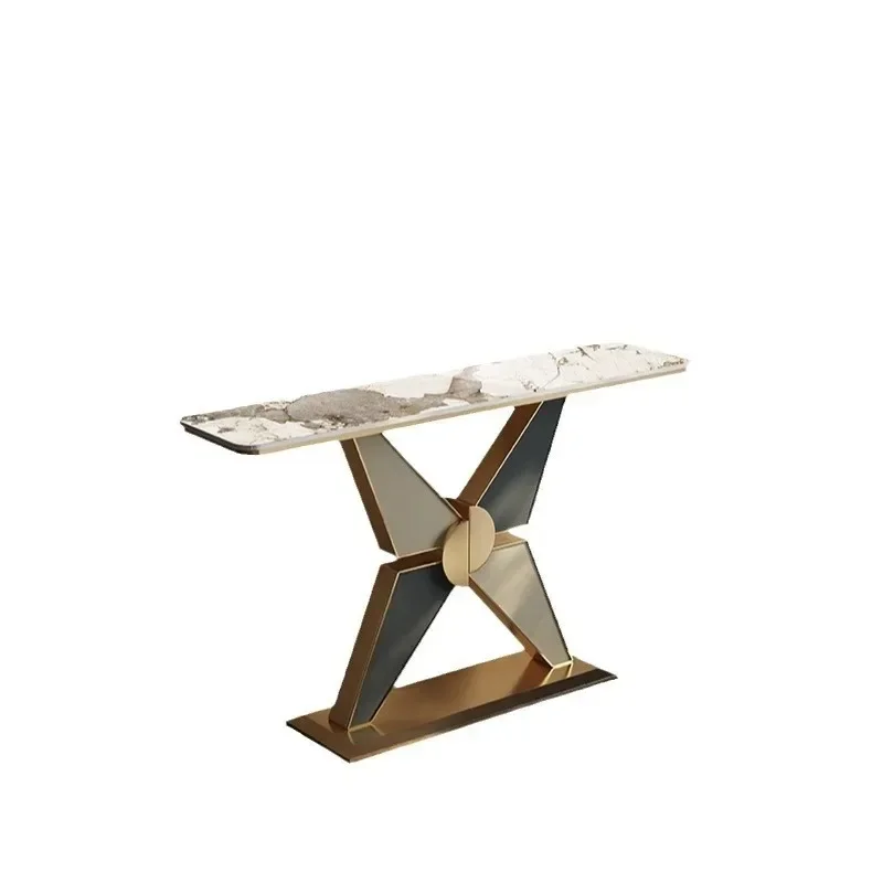 

Modern simple living room entry light luxury entrance platform, partition end view Italian minimalist rock slab aisle