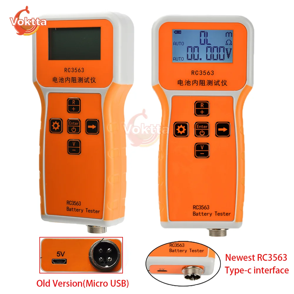 

Newest RC3563 Micro USB/Type-c Battery Tester Voltage Internal Resistance Detector 18650 Lithium Iron Phosphate True 4-Wire Test