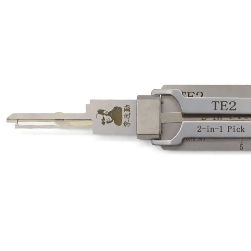LISHI TE2 2 in 1 Locksmith Tool Lock Pick & Decoder Flat Milling for TESA TE2 Home Door Civil Lock view 5