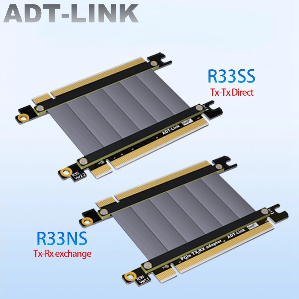 

ADT PCI Express X16 Jumper Extension Riser Cable PCI-E PCIe 3.0 16x Male Female Goldfinger Connectors TX-RX Signal Docking Cable