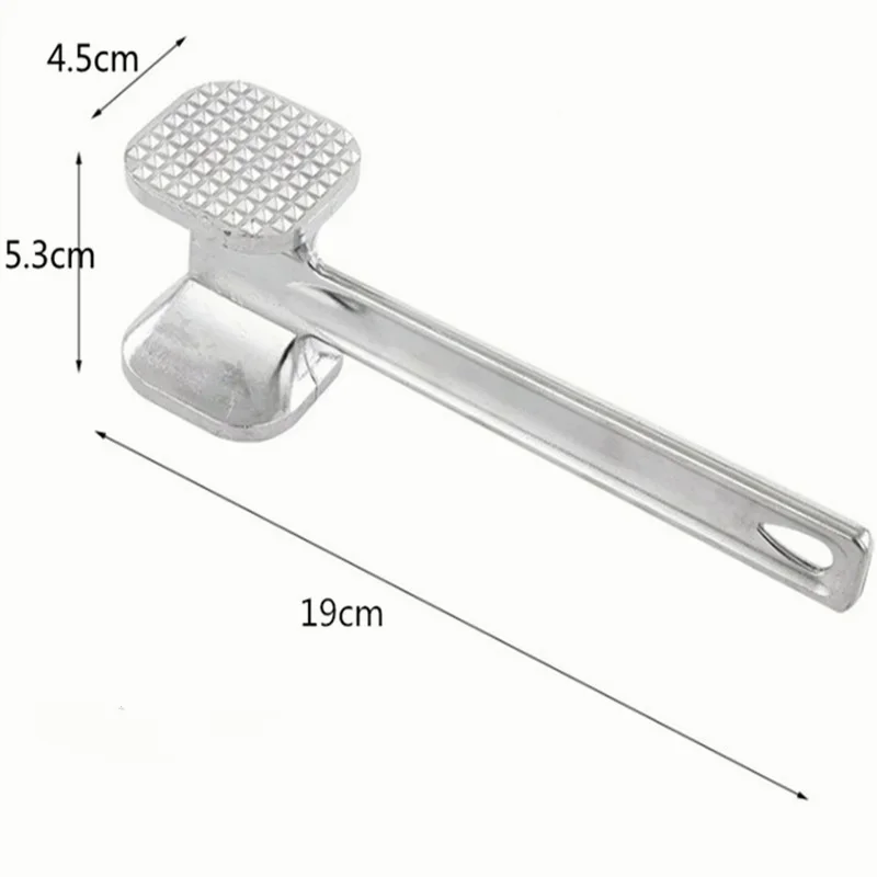 Huishoudelijke dubbelzijdige vleeshamer van aluminiumlegering, steakhoamer, losse rundvleesvermalser, keukenaccessoire