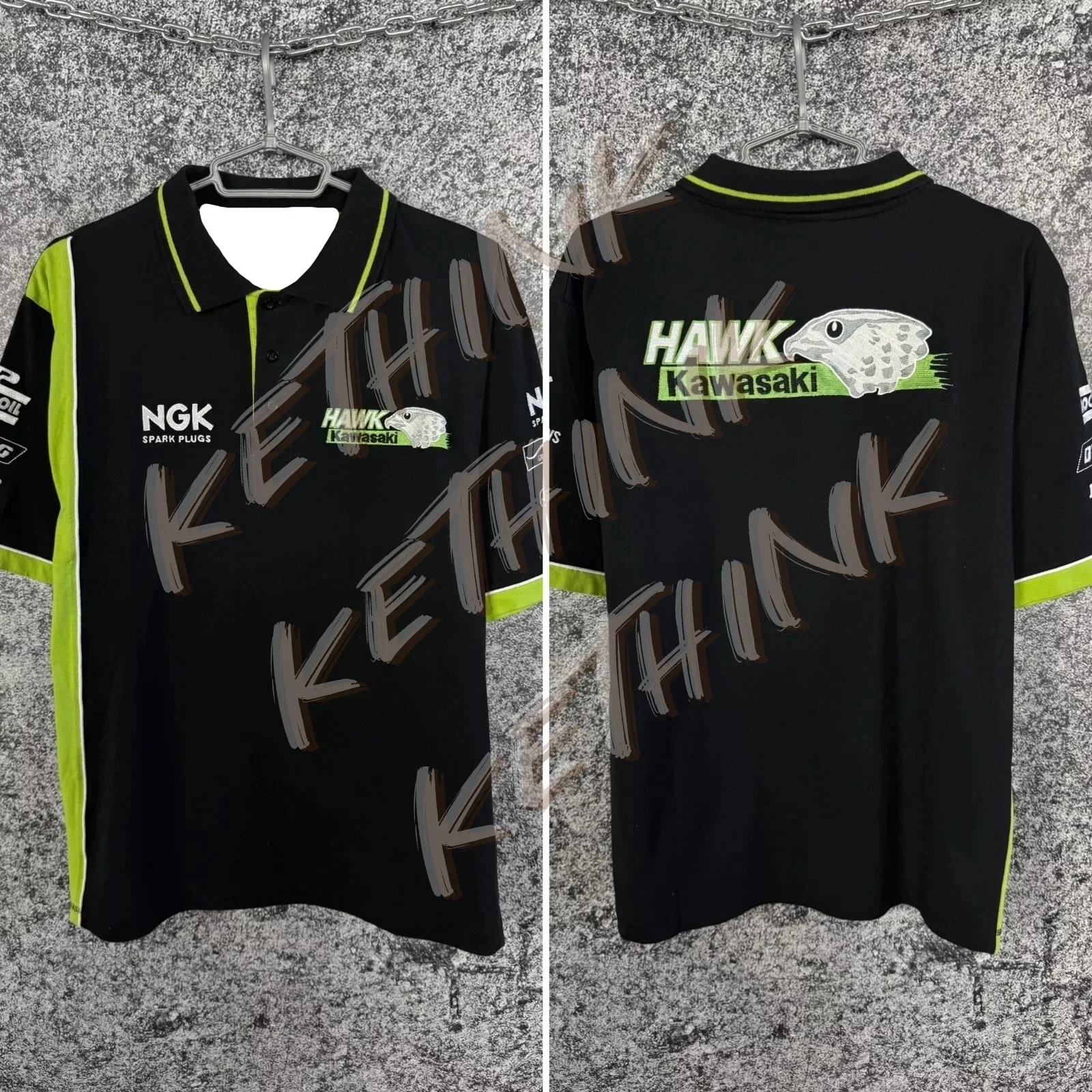 

Мужская рубашка-поло Hawk Kawasaki Racing с логотипом Eagle Moto, рубашка-поло для мотоцикла с коротким рукавом, снаряжение для верховой езды, гоночный стиль