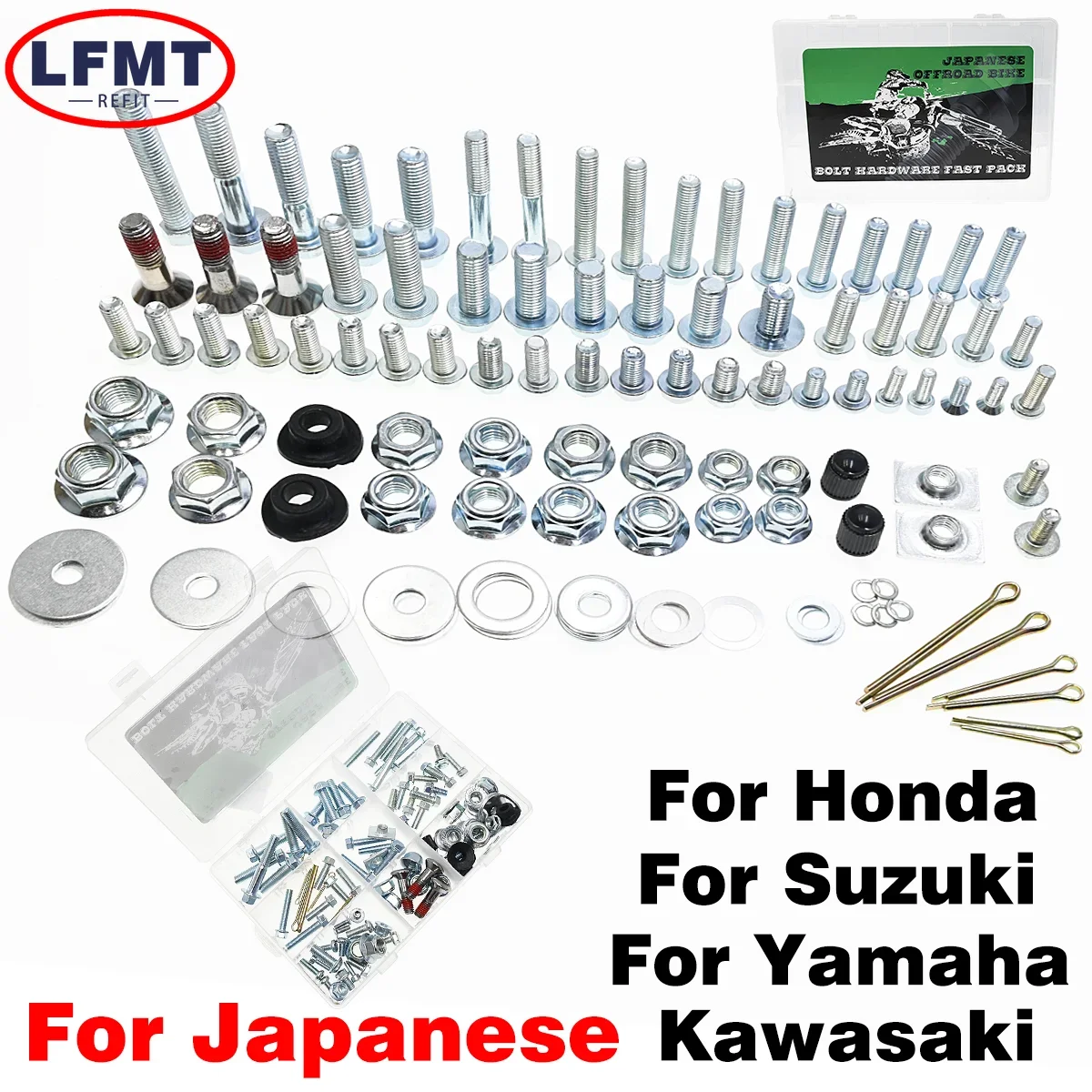 Motorcycle Hardware Plastics screw bolt repair rescue mending Full tool kit Fastener For KAWASAKI HONDA SUZUKI RMZ RM KX KLX YZ