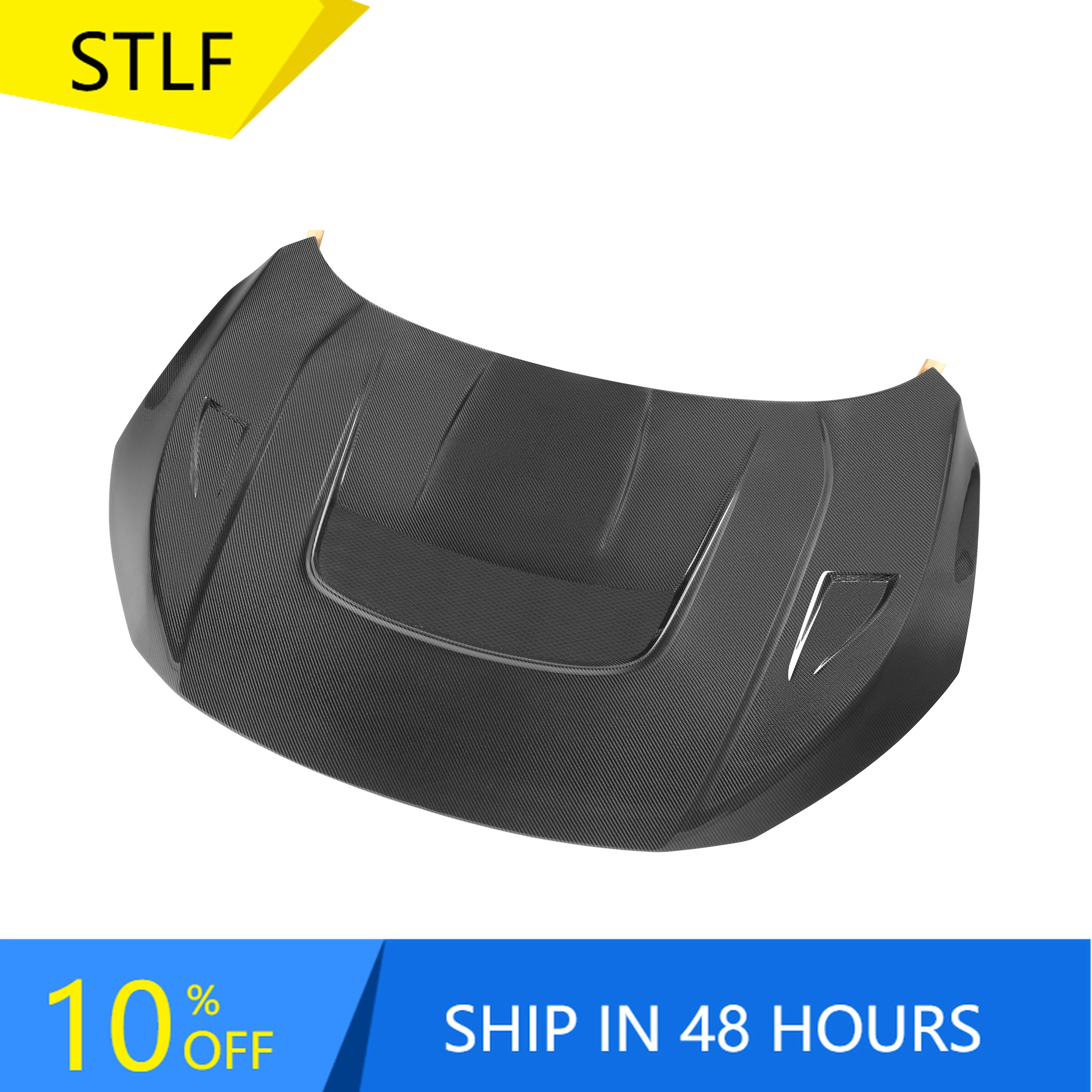 

STLFV Style Carbon Fiber Engine Hood for HondasCIVICs SI 10th 2017+ Replacement Accessories Front Bonnet Cover