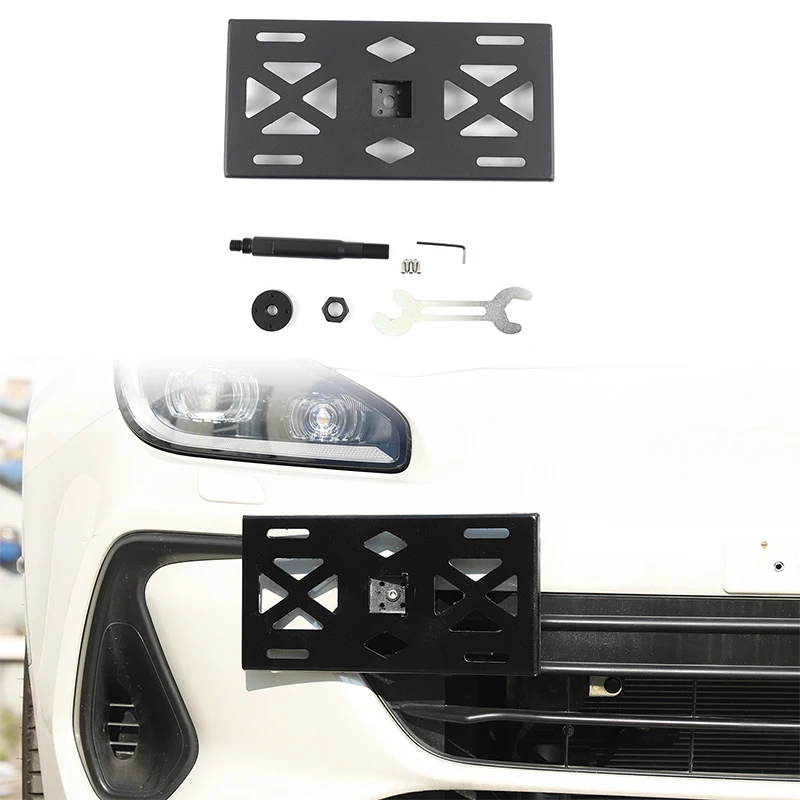 1 قطعة سبائك الألومنيوم الأسود لسوبارو BRZ 2022 + المصد الأمامي للسيارة لوحة ترخيص حامل تعديل السيارة الخارجية الملحقات #2