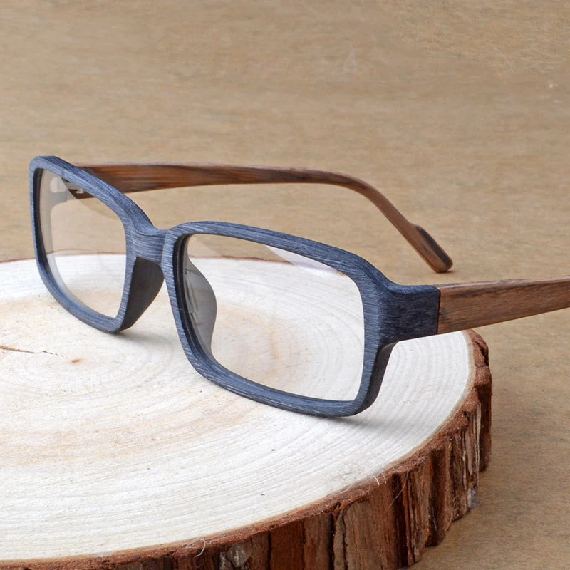 HDCRAFTER Wood Optical Glasses Frames Clear Lens Prescription Reading Eyeglasses Frame Women Men Vintage/Retro Oculos de grau