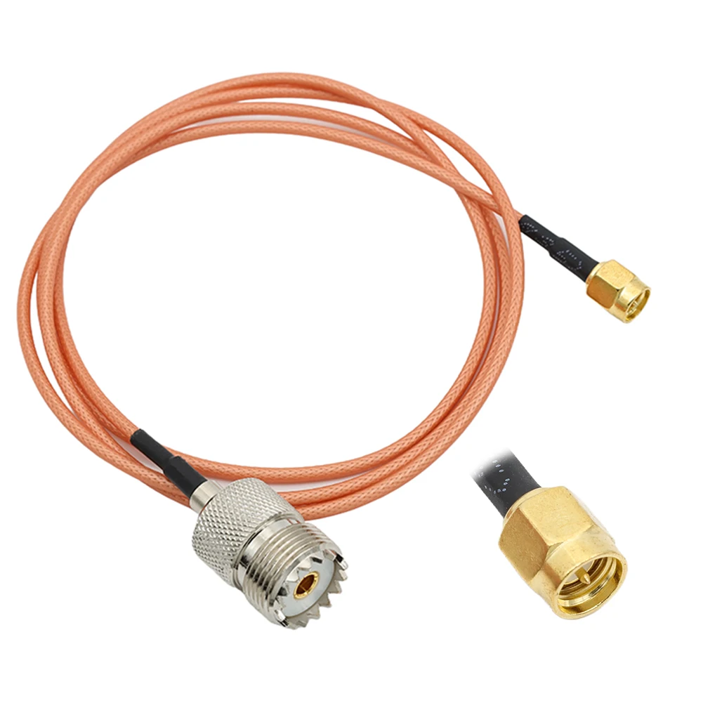 SMA ชายไปยัง UHF หญิง RG316 สาย SMA หญิง SMA หญิงอะแดปเตอร์ Coax RF สายเคเบิลขยายสายสําหรับมือถือ Walkie Talkie
