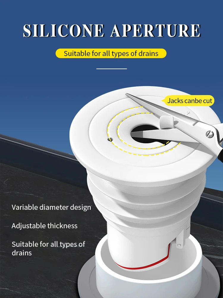 

Silicone Sewer Pipe Sealing Ring Anti Odor Sewer Pipe Sealing Ring Water Plug Floor Drain Sewer Seal Stopper Bathroom Accessorie