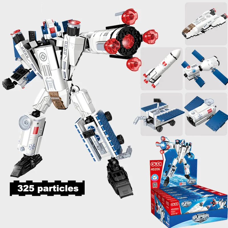 

11''/28cm Transforming Mech Assemblage Building Block ABS Robot Model Bricks Construction Set Kids Toys for Boys Birthday Gifts