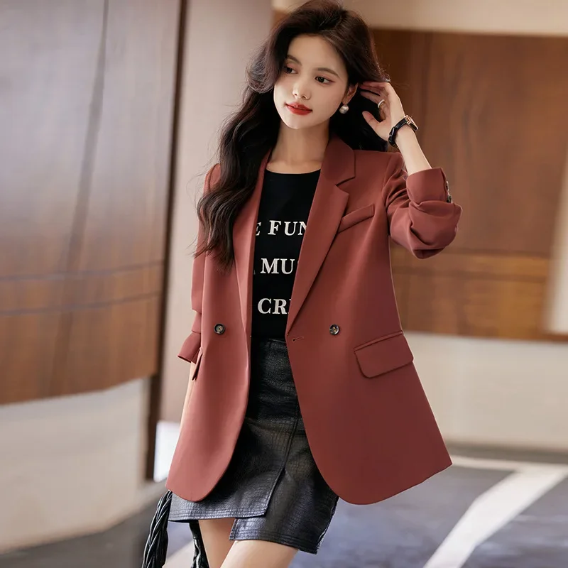 Cotton Women Suit 1 Piece Blazer Female Spring Office Lady Business Work Wear Fashion Girl Formal Casual Elegant Coat Prom Dress