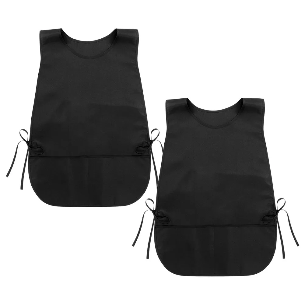 

1Pair Smock Apron with Pockets Adjustable Strap Vest Style Apron for Women Men Kitchen Cooking Cleaning Art Gardening Workwear