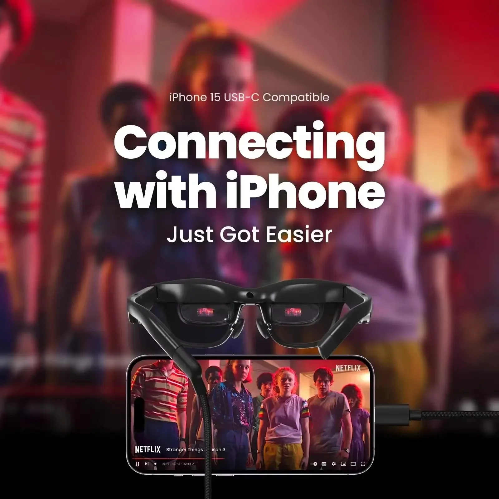 XREAL Air 2 Intelligent AR Glasses TÜV Rheinland Color Accuracy Certification Link Mobile Game Console Enjoy The Large Screen