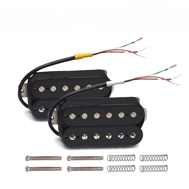 

Комплект звукоснимателей Alnico 2 Humbucker с двойной катушкой, для звукоснимателей на шейку и бридж, с белой медной основой, проводка 4C для электрогитар LP ST