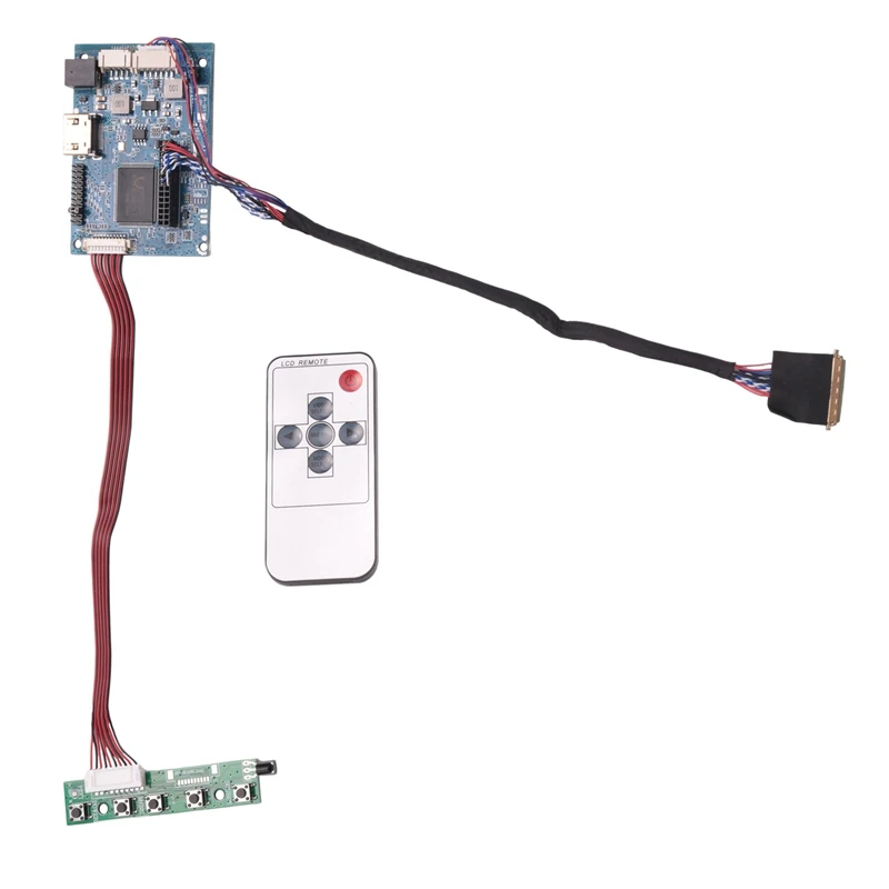 +AV LCD Controller Board For 15.6Inch B156XW02 LP156WH2 1366X768 With Remote Control 40Pin Signal Keyboard Cable